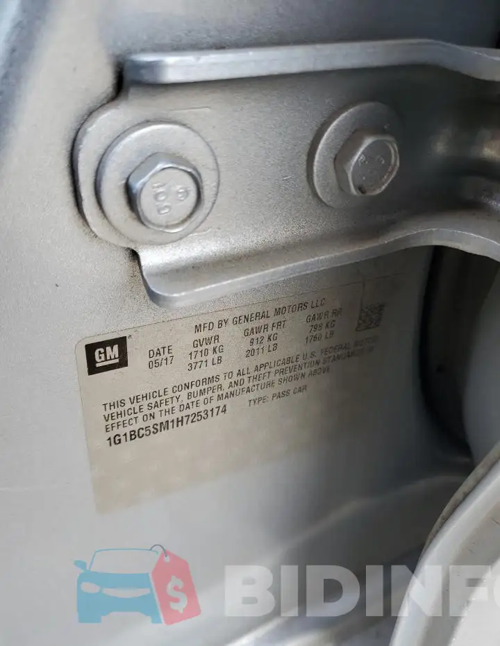 1G1BC5SM1H7253174 Photo# 13