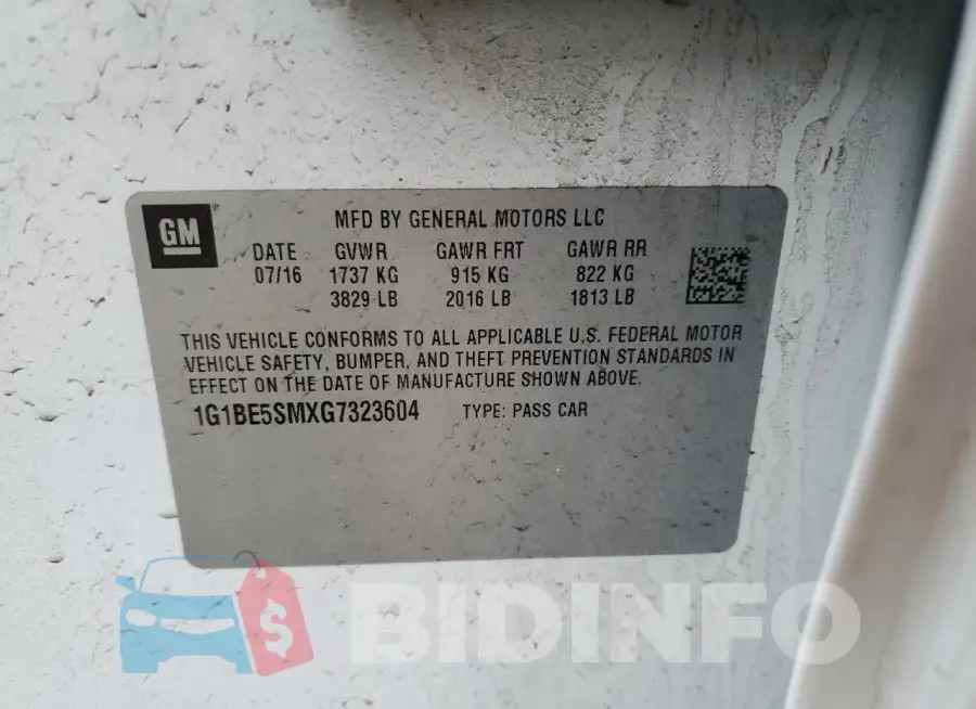 1G1BE5SMXG7323604 Photo# 12