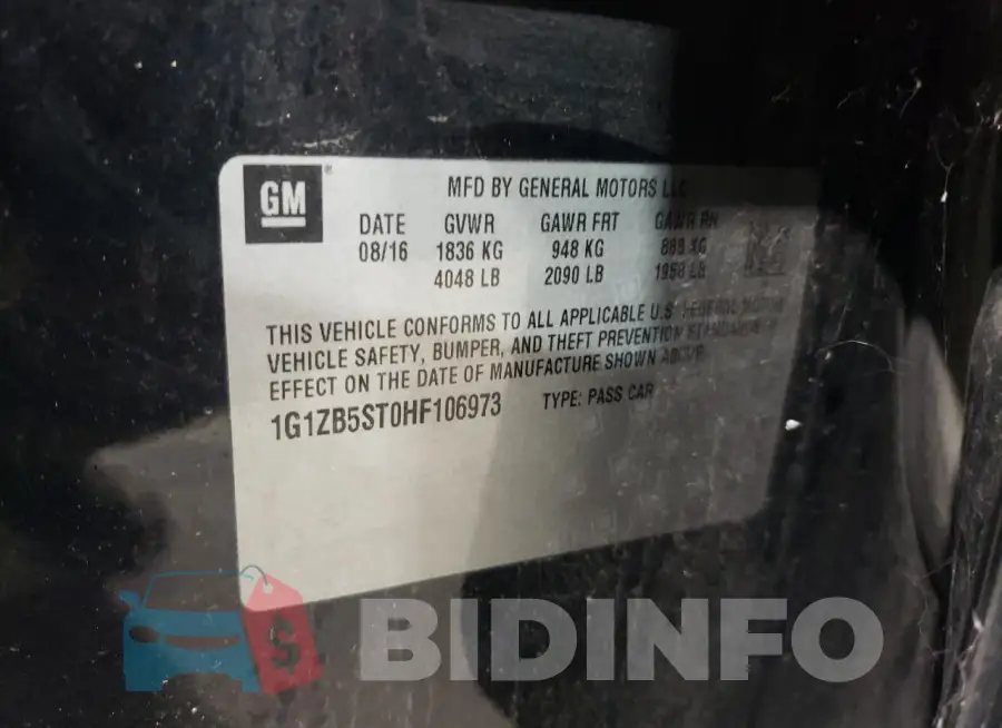 1G1ZB5ST0HF106973 Photo# 12
