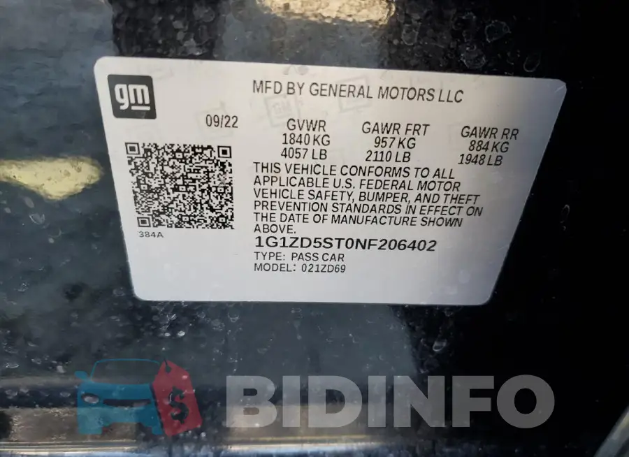 1G1ZD5ST0NF206402 Photo# 12