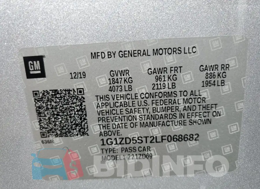 1G1ZD5ST2LF068682 Photo# 12