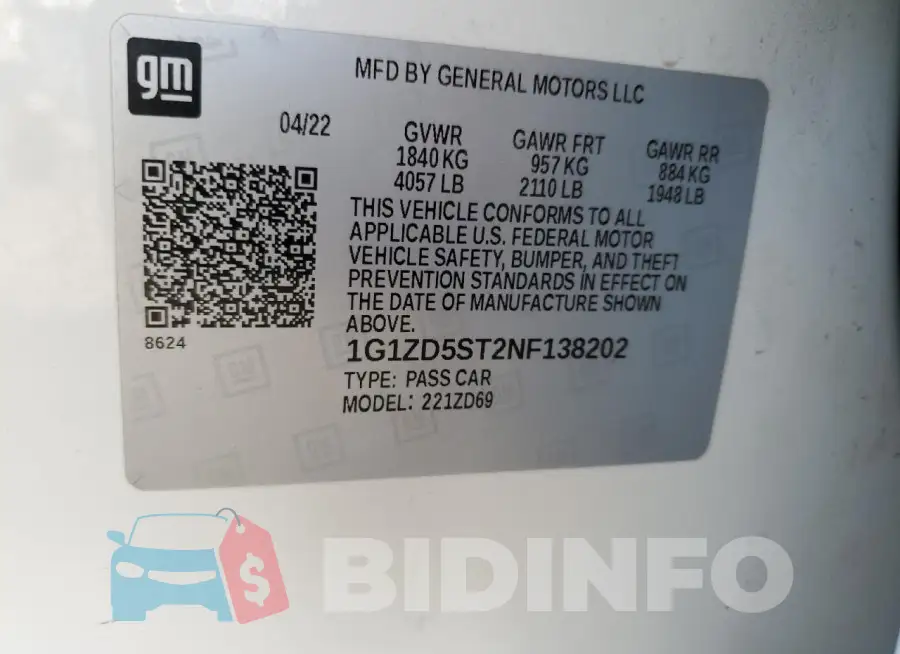 1G1ZD5ST2NF138202 Photo# 12