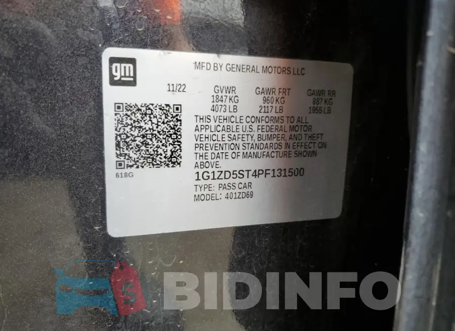 1G1ZD5ST4PF131500 Photo# 13