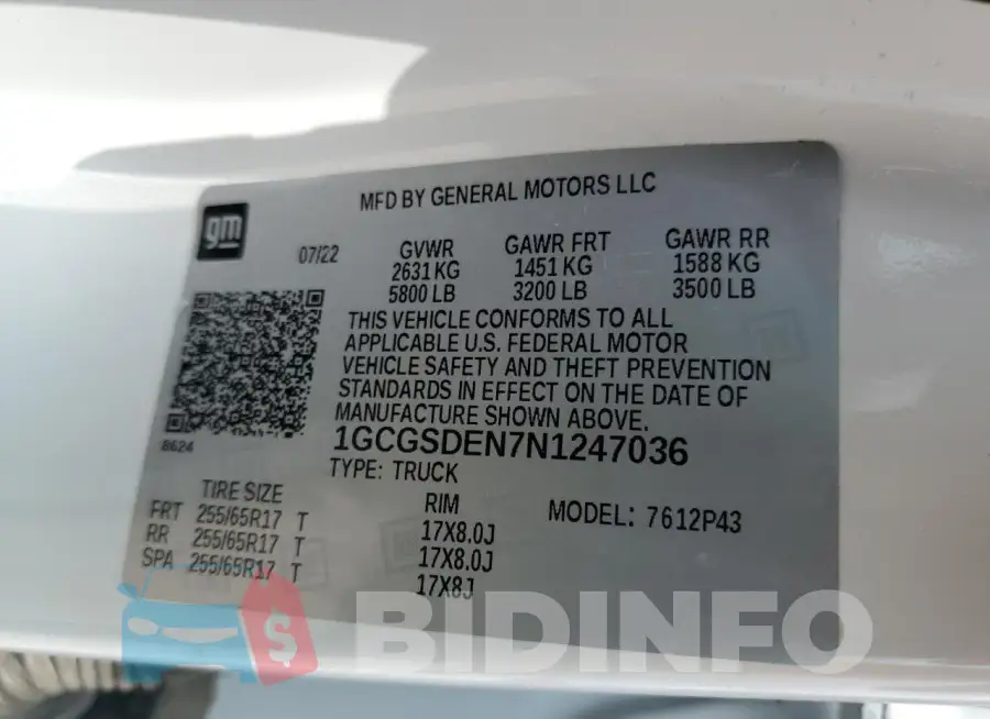 1GCGSDEN7N1247036 Photo# 12