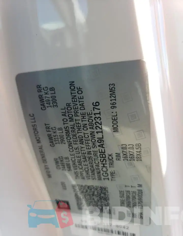 1GCHSBEA9L1223176 Photo# 12