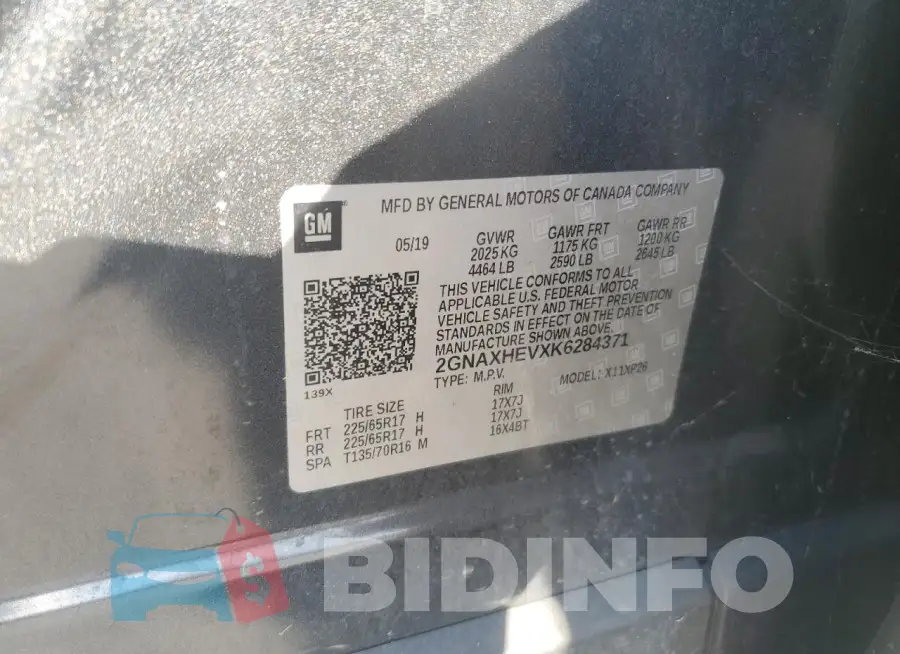 2GNAXHEVXK6284371 Photo# 13