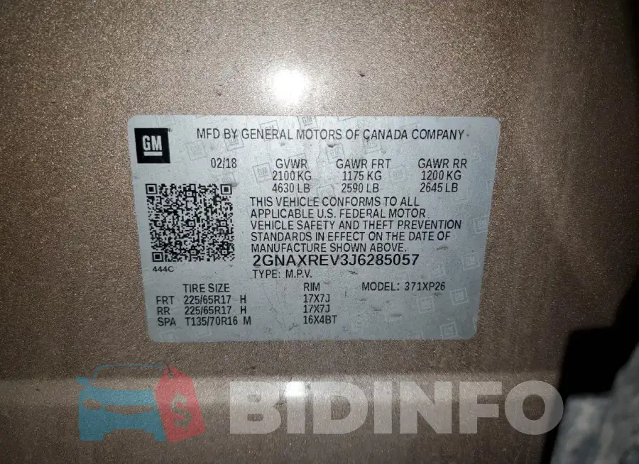 2GNAXREV3J6285057 Photo# 13