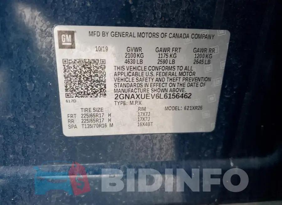 2GNAXUEV6L6156462 Photo# 13