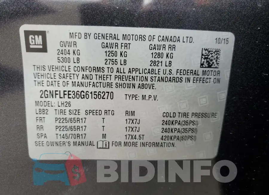 2GNFLFE36G6156270 Photo# 13