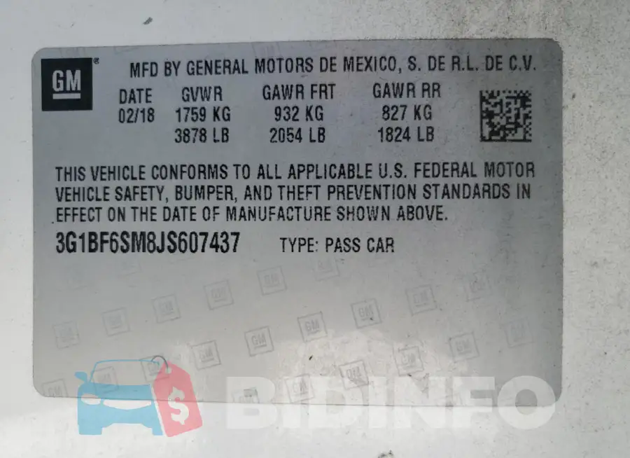 3G1BF6SM8JS607437 Photo# 12