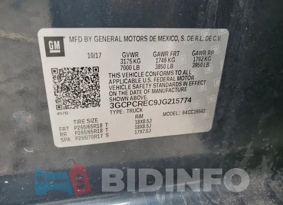 3GCPCREC9JG215774 Photo# 12