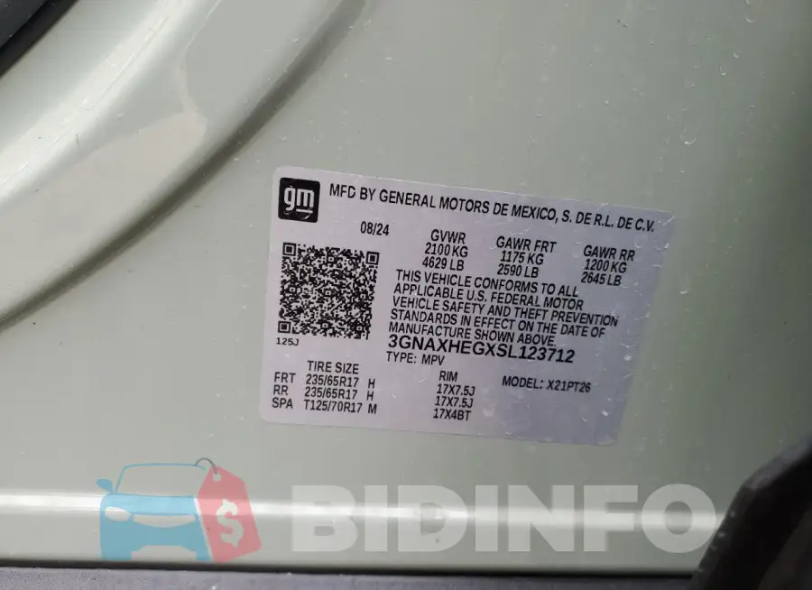 3GNAXHEGXSL123712 Photo# 13