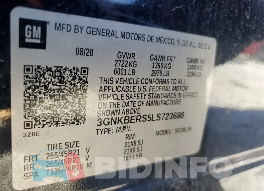 3GNKBERS5LS723688 Photo# 13