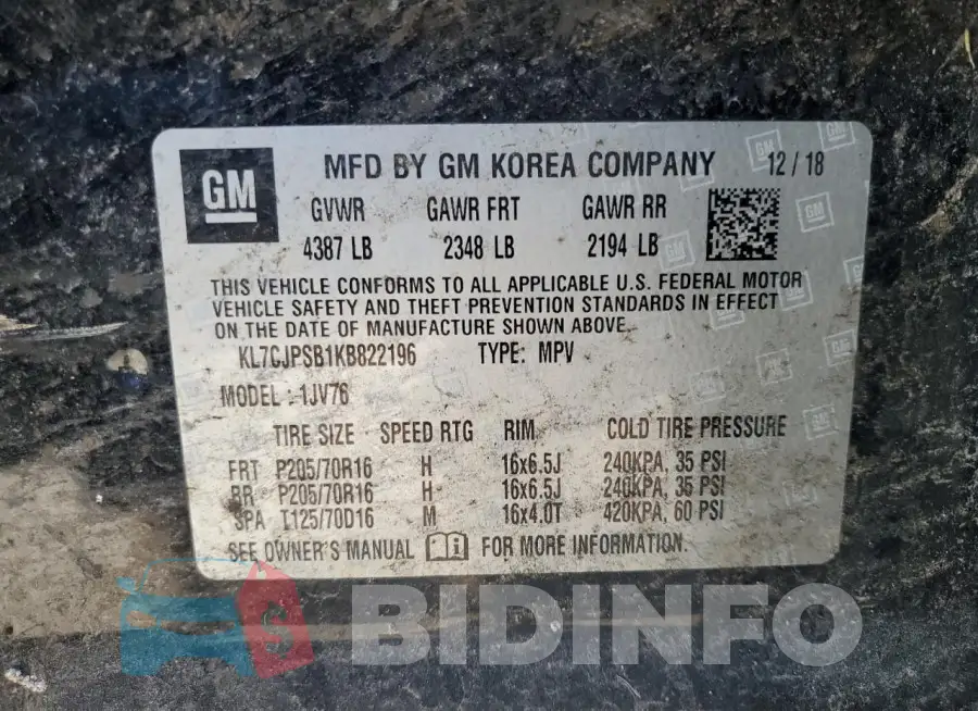 KL7CJPSB1KB822196 Photo# 12
