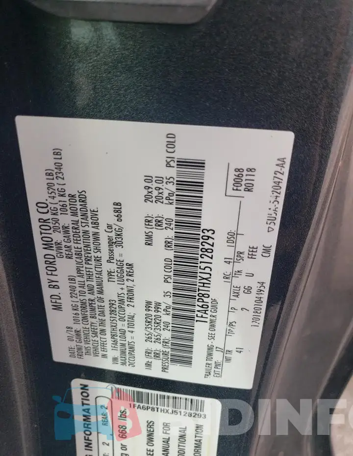 1FA6P8THXJ5128293 Photo# 13