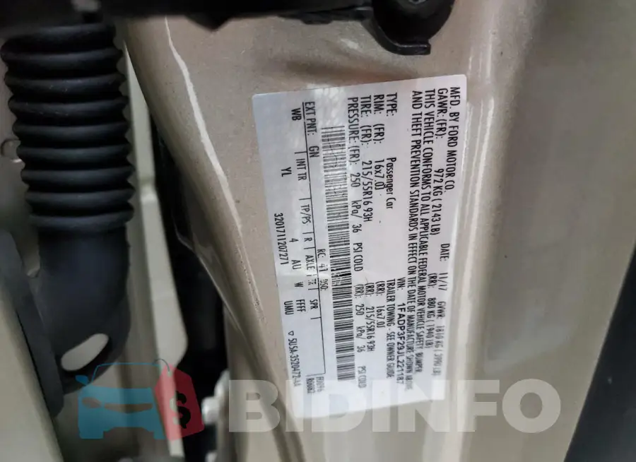 1FADP3F29JL221187 Photo# 12