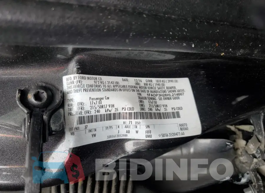 1FADP3H28HL214867 Photo# 12