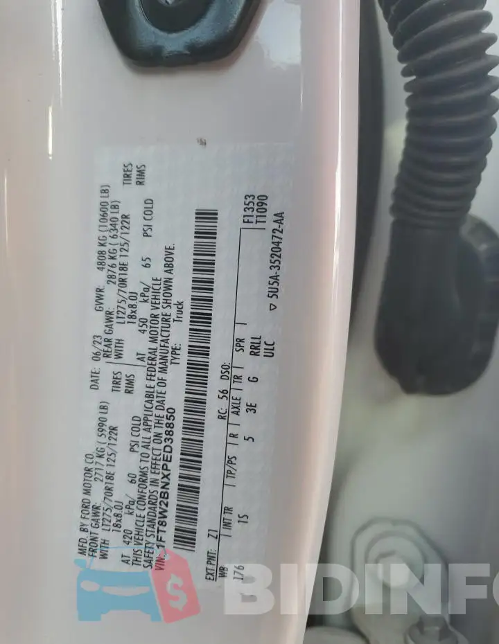1FT8W2BNXPED38850 Photo# 12