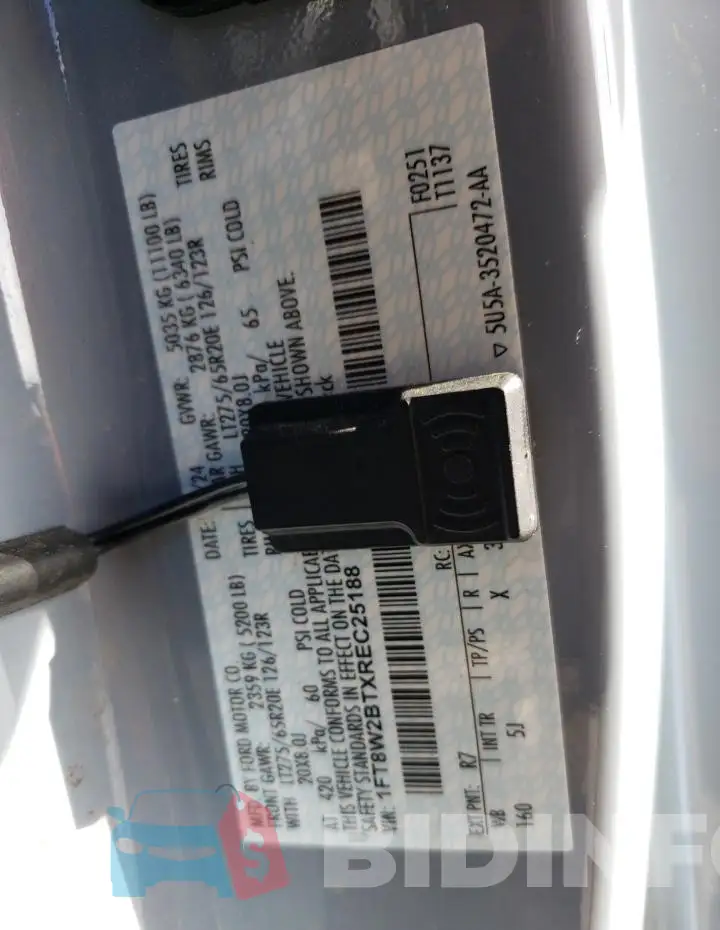 1FT8W2BTXREC25188 Photo# 13