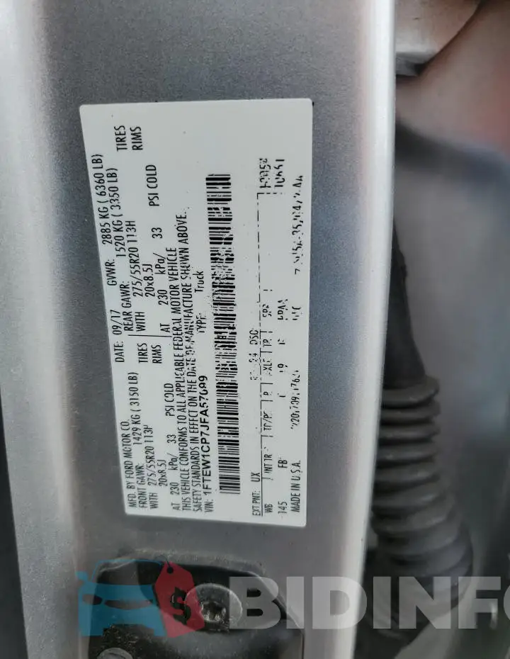 1FTEW1CP7JFA57099 Photo# 12