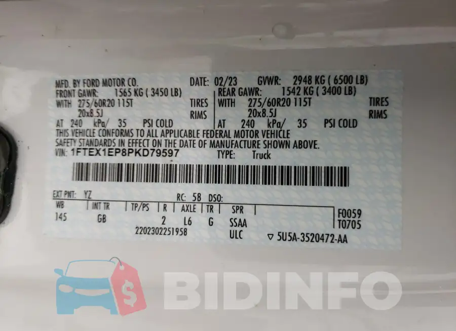 1FTEX1EP8PKD79597 Photo# 13