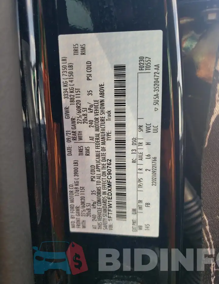 1FTFW1EDXMFC90762 Photo# 12