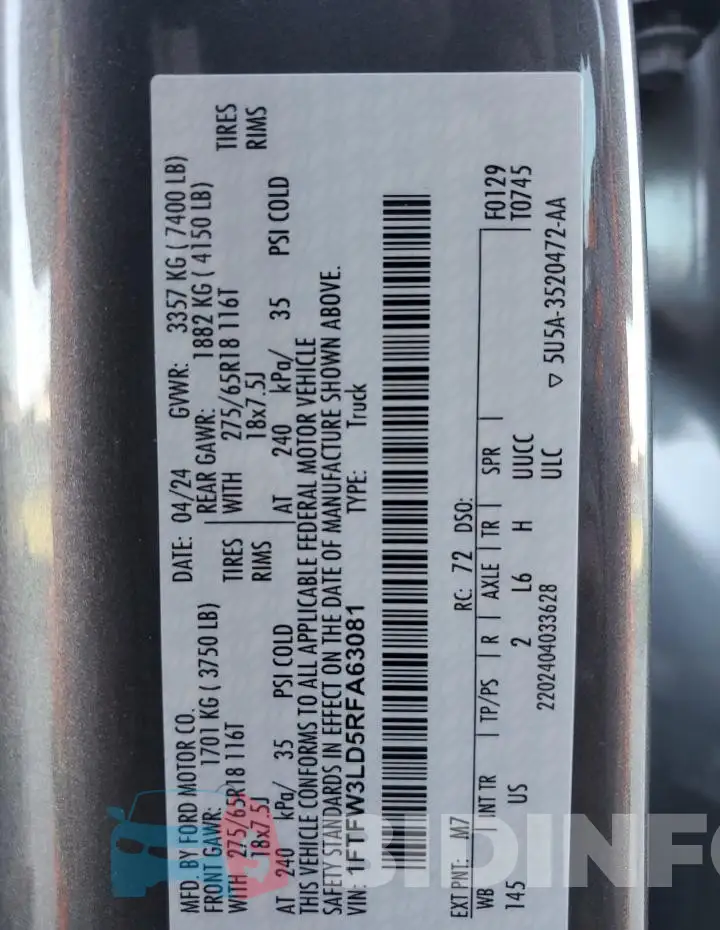 1FTFW3LD5RFA63081 Photo# 12