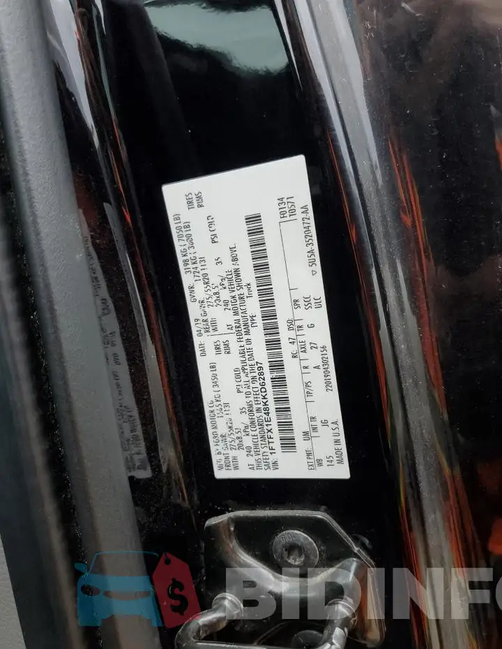 1FTFX1E48KKD62897 Photo# 12