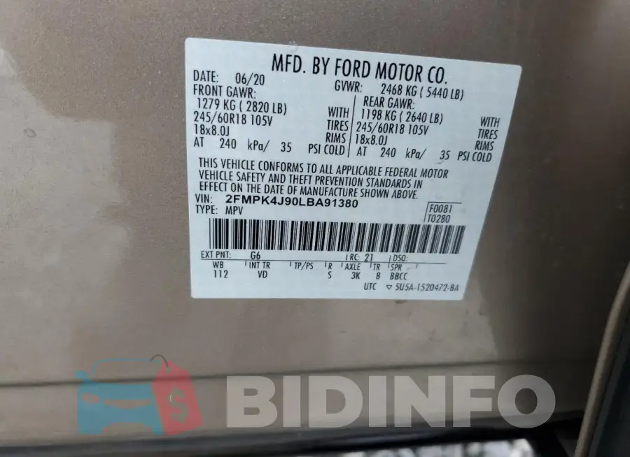 2FMPK4J90LBA91380 Photo# 14