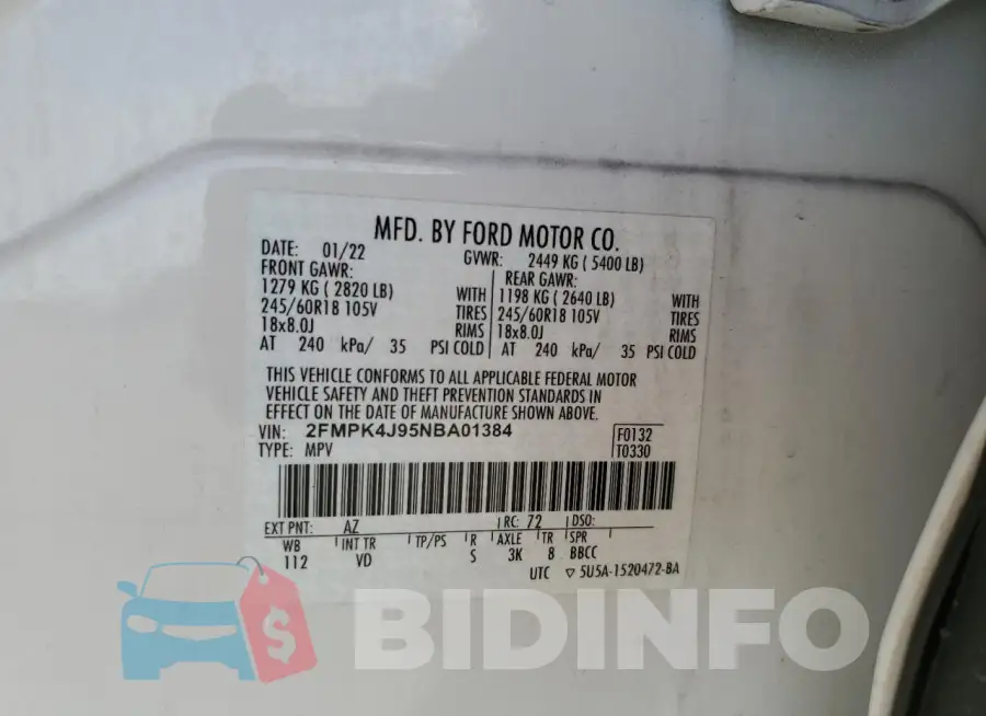 2FMPK4J95NBA01384 Photo# 14