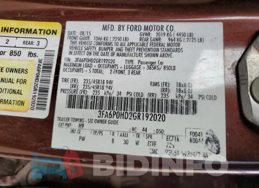 3FA6P0HD2GR192020 Photo# 12