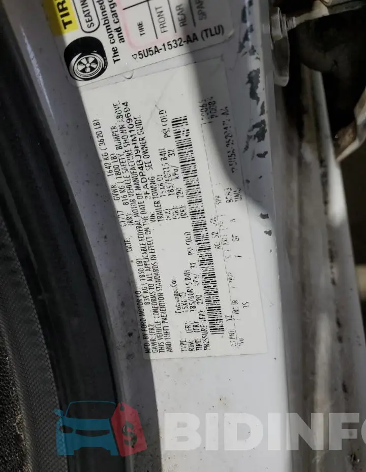 3FADP4BJ9HM109694 Photo# 12
