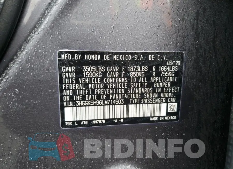 3HGGK5H96LM714503 Photo# 12