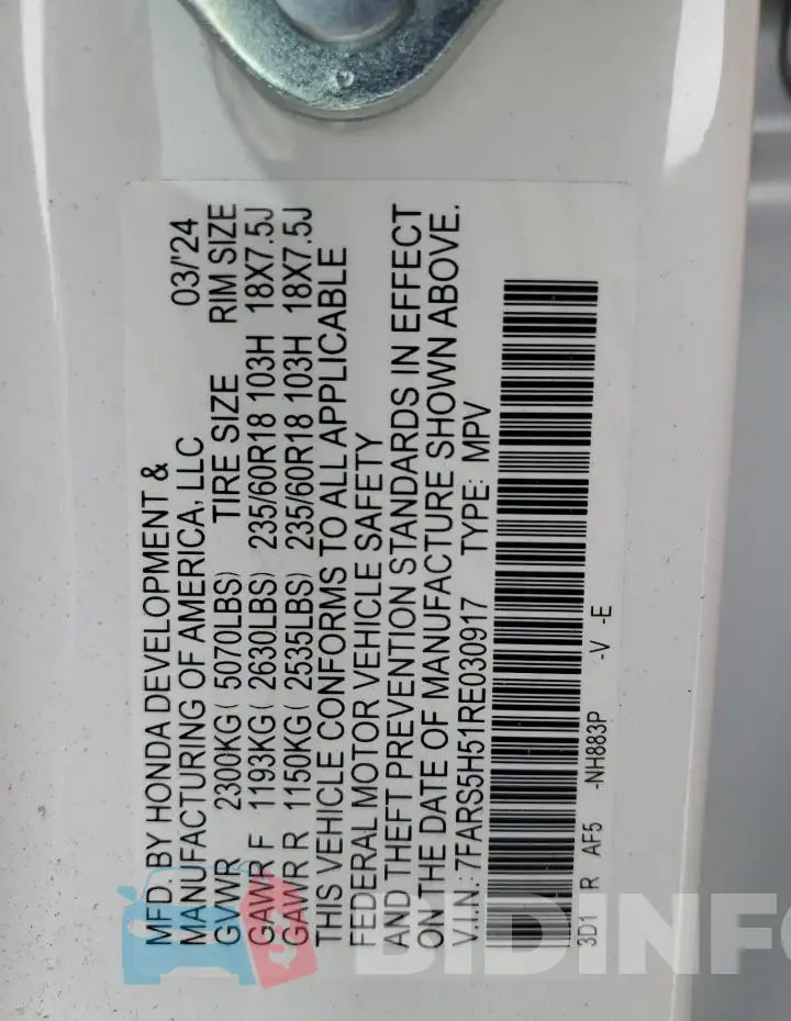 7FARS5H51RE030917 Photo# 13