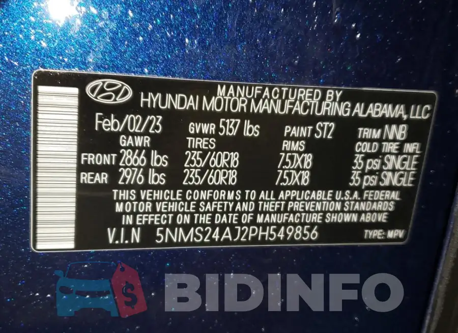 5NMS24AJ2PH549856 Photo# 14