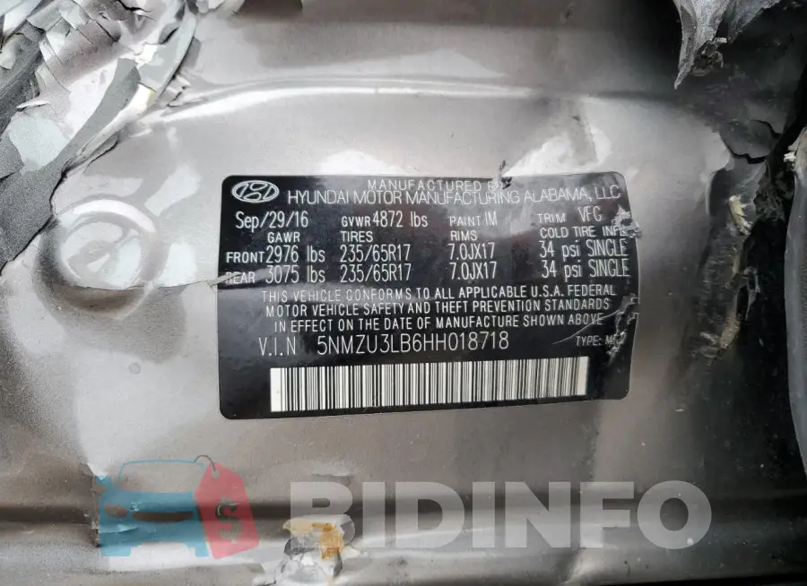 5NMZU3LB6HH018718 Photo# 13