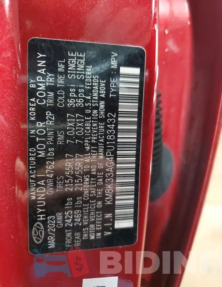 KM8K33AG4PU183432 Photo# 12