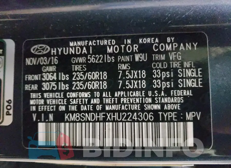 KM8SNDHFXHU224306 Photo# 13