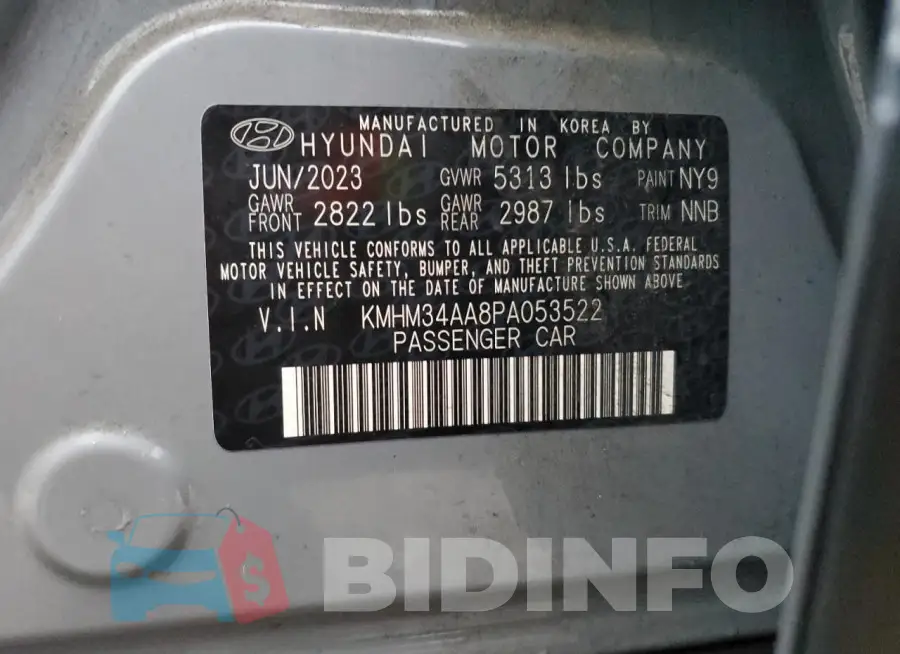 KMHM34AA8PA053522 Photo# 12