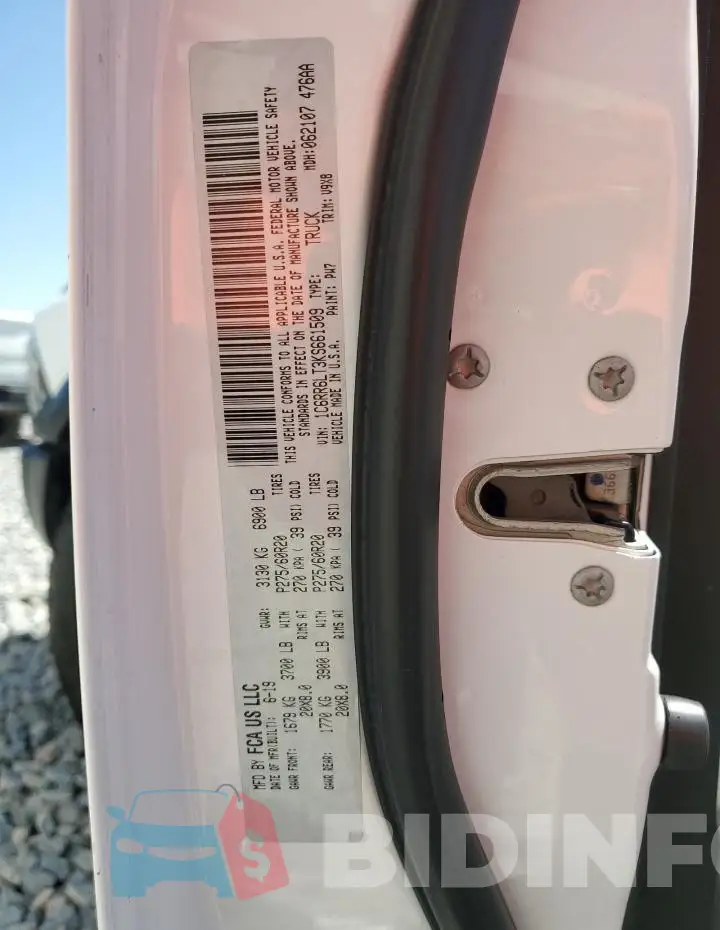 1C6RR6LT3KS661509 Photo# 14