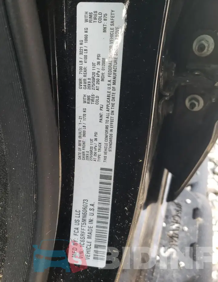 1C6SRFFT5MN606073 Photo# 12