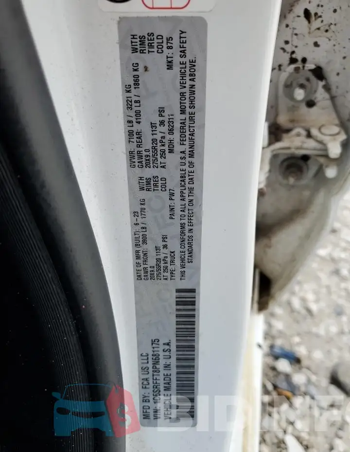 1C6SRFFT8PN681175 Photo# 12