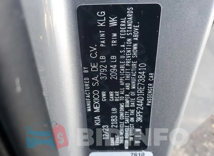 3KPF24AD1RE738410 Photo# 13