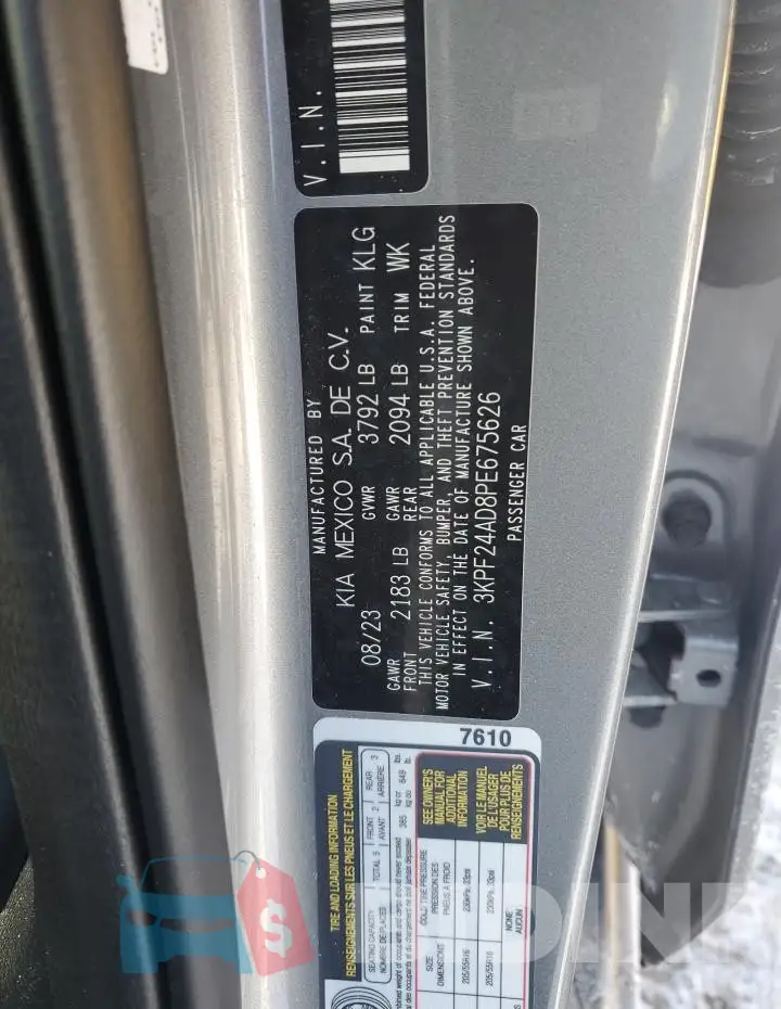 3KPF24AD8PE675626 Photo# 12