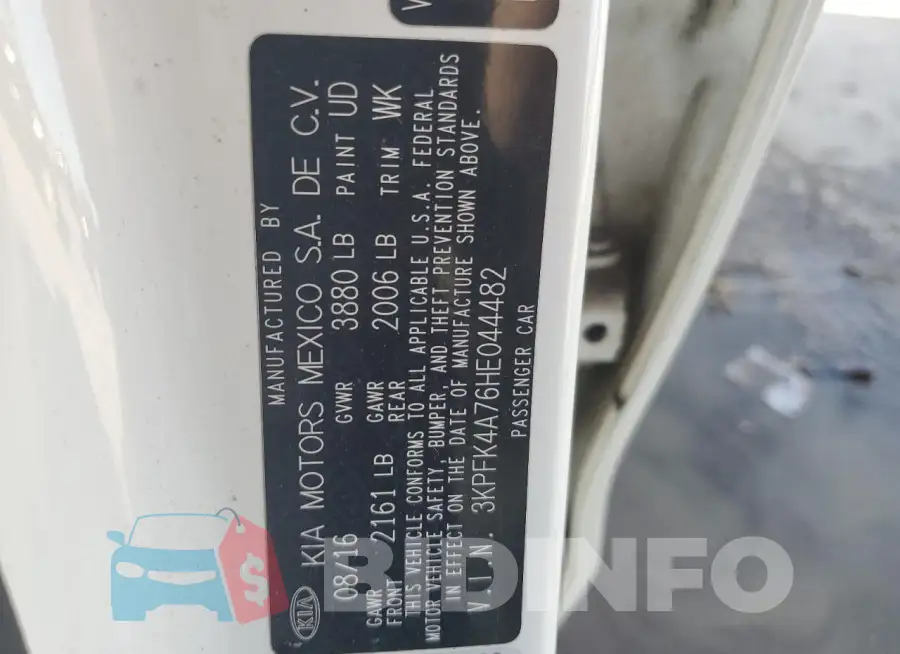 3KPFK4A76HE044482 Photo# 13