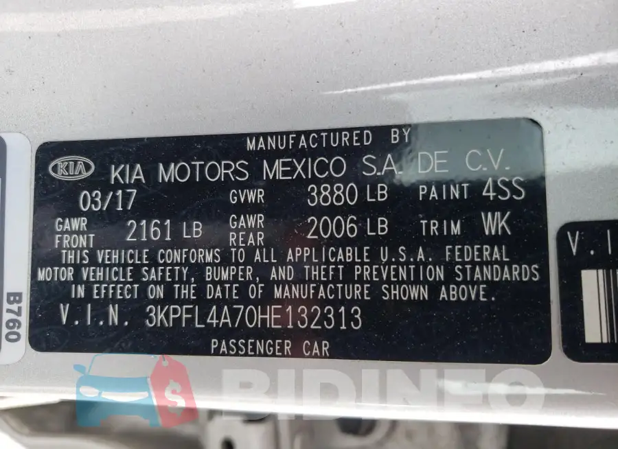 3KPFL4A70HE132313 Photo# 12