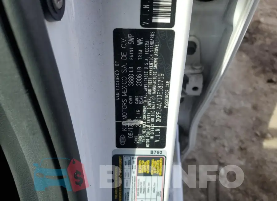 3KPFL4A71JE181719 Photo# 12