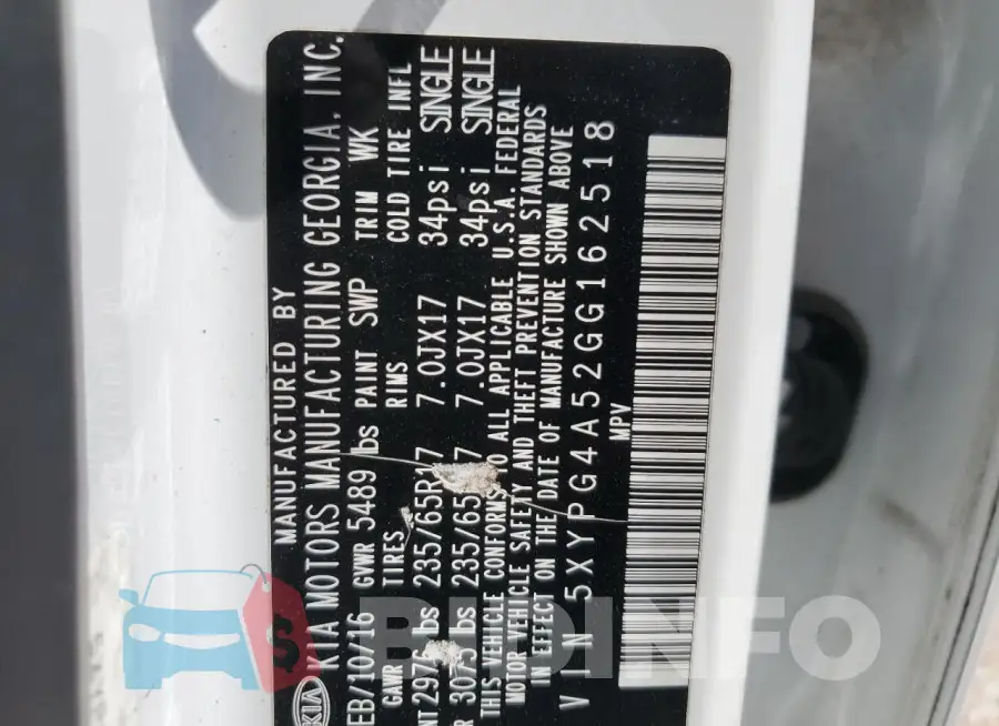 5XYPG4A52GG162518 Photo# 13