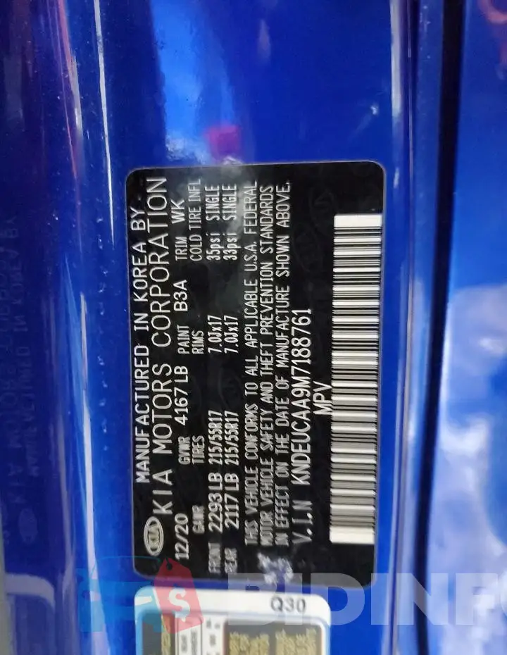 KNDEUCAA9M7188761 Photo# 13