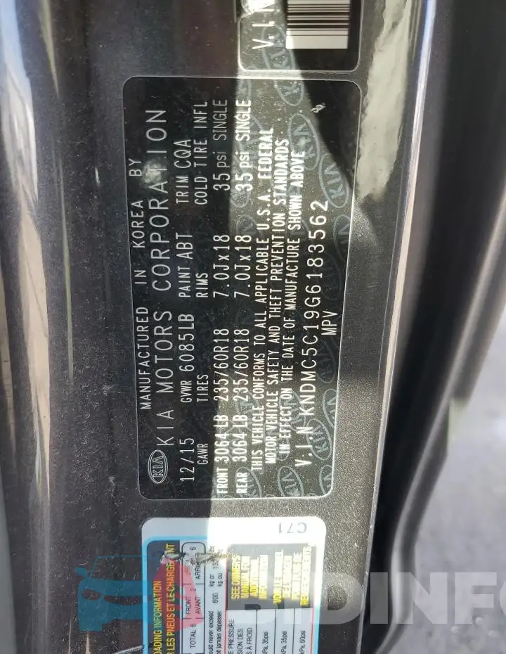 KNDMC5C19G6183562 Photo# 13